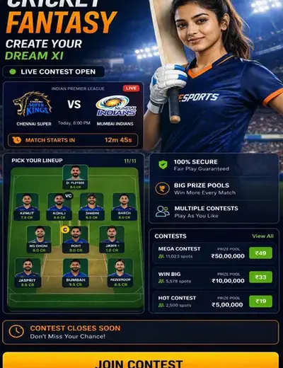T20 (t20 live score) fantasy cricket & matchday visual 3